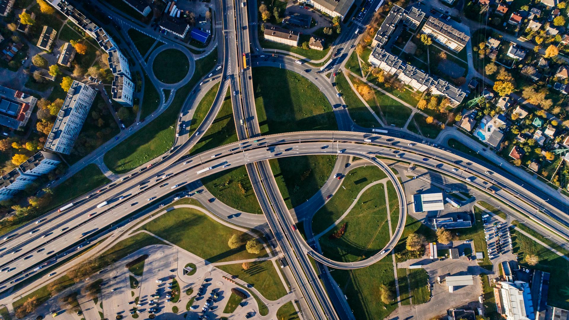 Autostrade dall'alto